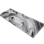 Glass Table Runner in Liquid Silver - 100cm Wide x 30cm High