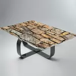 Glass Table Top - in Stone And Granite Effect - Made To Measure
