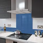 Capri Blue Glass Splashback Upstand 100cm x 14cm