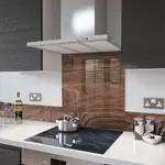 Digital Print Glass Upstand Black Walnut 100cm x 14cm