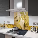 Digital Print Glass Upstand Gold Sands 100cm x 14cm