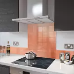 Digital Print Glass Upstand Rose Gold 100cm x 14cm
