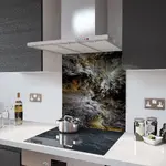 Digital Print Glass Upstand Storm 100cm x 14cm