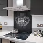 Glass Splashback - Word Collage - Made To Measure
