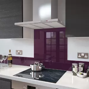 Lifestyle image of Deep Purple - Kitchen Glass Splashback - 60cm Wide x 75cm High