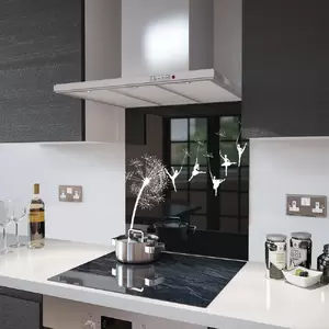 Lifestyle image of Glass Splashback in Dandelion Ballet - 60cm Wide x 75cm High