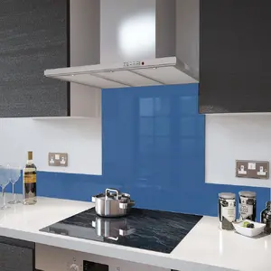 Lifestyle image of Capri Blue - Kitchen Glass Splashback - 60cm Wide x 75cm High