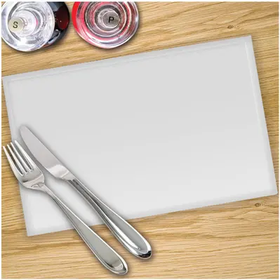 Silver Toughened 4 x Place Mat