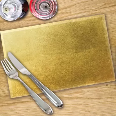 Digital Print Placemat x 4 - Gold Leaf
