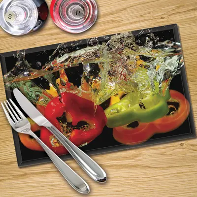 Glass Place Mats x 4 - Printed Digital Images