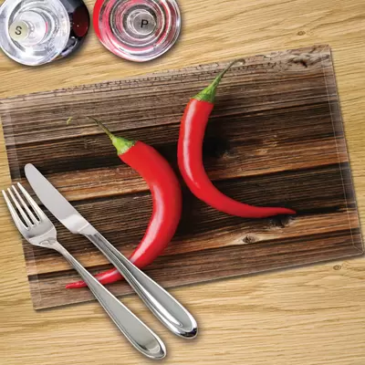 Glass Place Mats x 4 - Printed Digital Images