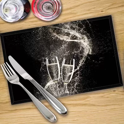 Digital Print Placemat x 4 - Champagne Toast