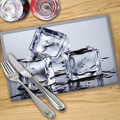 Digital Print Placemat x 4 - Ice Cubes