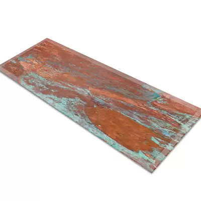 Glass Table Runner in Aged Copper - 80cm Wide x 30cm High