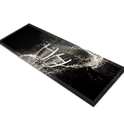 Glass Table Runner in Champagne Toast - 80cm Wide x 30cm High