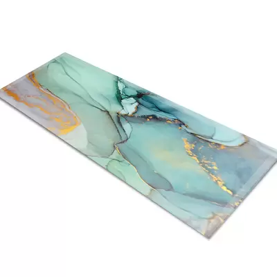 Glass Table Runner in Liquid Aquamarine - 100cm Wide x 30cm High