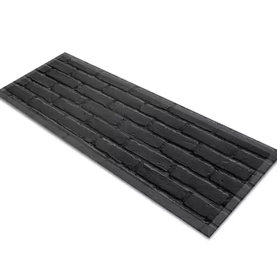 Glass Table Runner in Black Brick - 80cm Wide x 30cm High