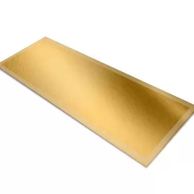 Glass Table Runner in Brushed Gold - 80cm Wide x 30cm High