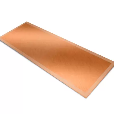 Glass Table Runner in Brushed Copper - 80cm Wide x 30cm High