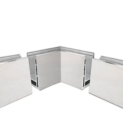 Frameless Glass Balustrade Quick-Fit Anodised Aluminium Corner Piece 17.5mm
