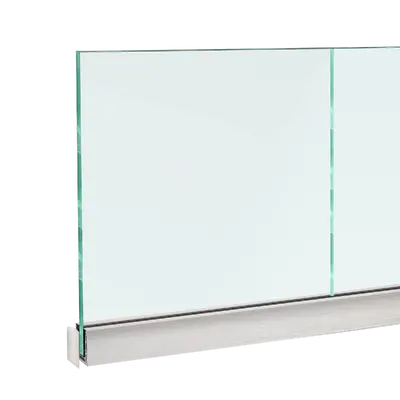 Frameless Glass Balustrade Quick-Fit Adjustable Anodised Aluminium Channel (12–17.5mm) – 2.5m