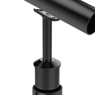 Premier Range Stainless Steel Glass Balustrade Handrail Saddle In Black