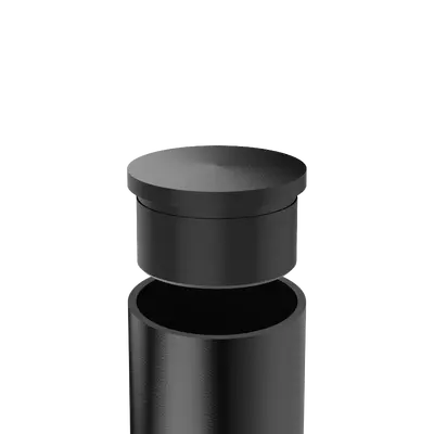 Premier Range Stainless Steel Glass Balustrade Post Cap In Black