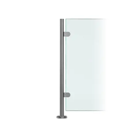 Premier Range 316 Stainless Steel Glass Balustrade End Post (1100mm X 42.4mm X 2mm)