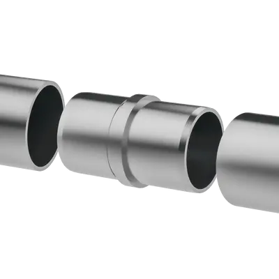 Premier Range 316 Stainless Steel Glass Balustrade Handrail Inline Connector 42.4mm