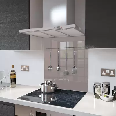 Cappuccino with Utensil Rail - Glass Splashback - 70cm Wide x 75cm High