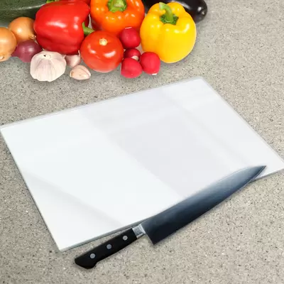 Clear Toughened Glass Worktop Saver Chopping Board