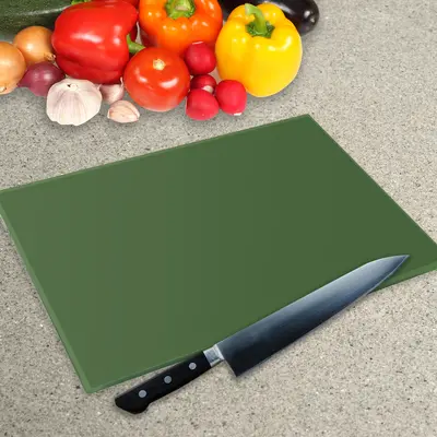 Jade Green Glass Chopping Board - Premier Colour Worktop Saver - Made By Premier Range