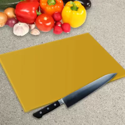 Mustard Glass Chopping Board - Premier Colour Worktop Saver - Made By Premier Range