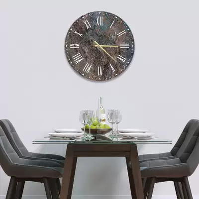 Glass Clock in Concrete - 30cm Wide