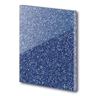 Acrylic Sheet Glitter - In Midnight Blue - 3mm 1000mm by 1000mm