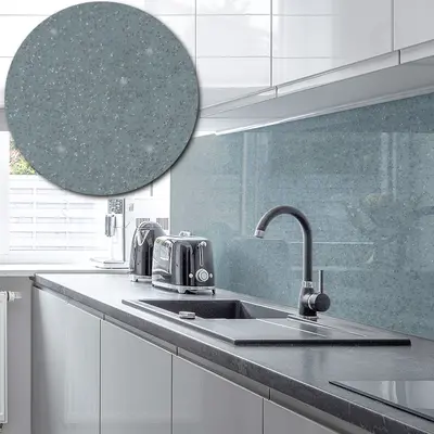 Acrylic Splashback Glitter - Painted In Squirrel Grey - 3mm sample