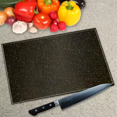 Black Granite Galaxy Glass Worktop Saver Chopping Board