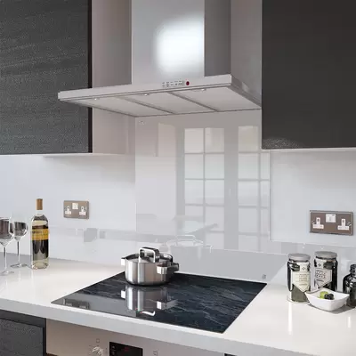 Clear - Kitchen Glass Splashback With Fixing Holes - 75cm Wide x 90cm High