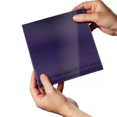 Deep Purple Glass Splashback Sample 140mm x 140mm