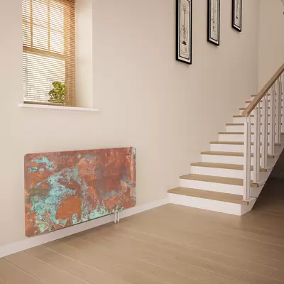 Glass Radiator Cover in Aged Copper - Large