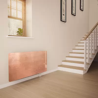 Glass Radiator Cover in Distressed Copper - Large
