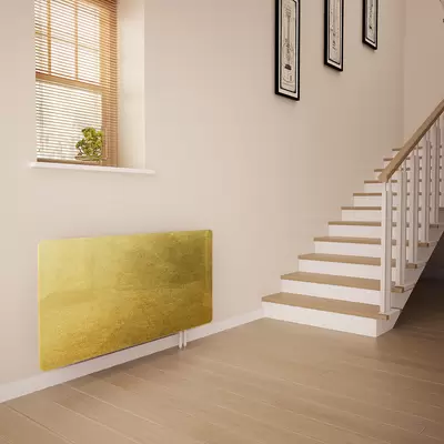 Glass Radiator Cover In Gold Leaf - Extra Large