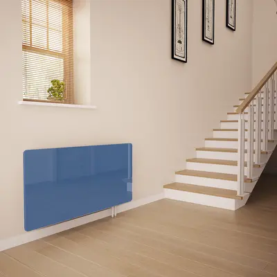 Capri Blue Glass Radiator Cover - Small