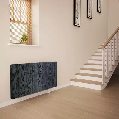 Glass Radiator Cover in Black Ash - Small