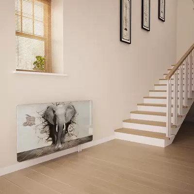 Glass Radiator Cover in Elephant - Small