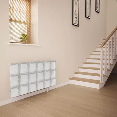Glass Radiator Cover in Glass Brick - Large