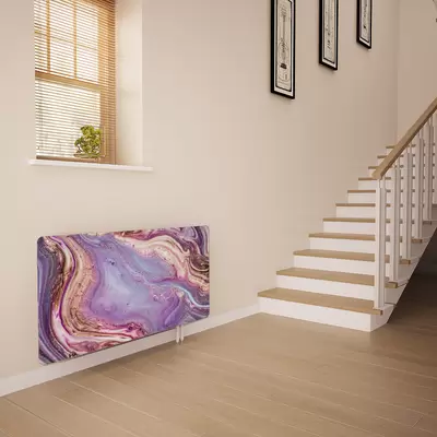 Glass Radiator Cover in Liquid Amethyst - Small