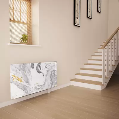 Glass Radiator Cover in Liquid Azurite - Medium
