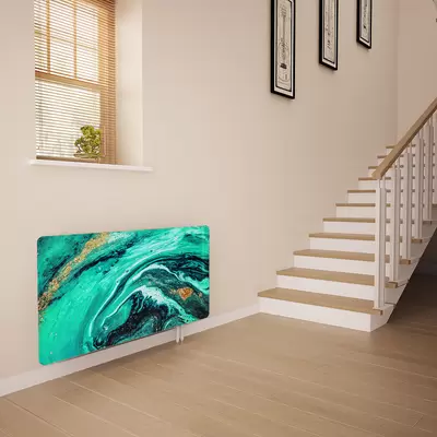 Glass Radiator Cover in Liquid Emerald - Extra Large