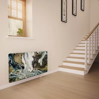 Glass Radiator Cover in Liquid Space - Extra Large